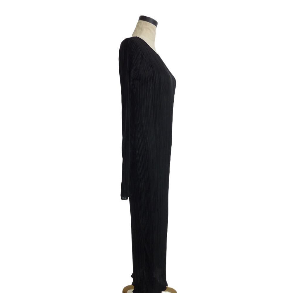 NWT Commense Pleated Maxi Dress in Black - Picture 2 of 7